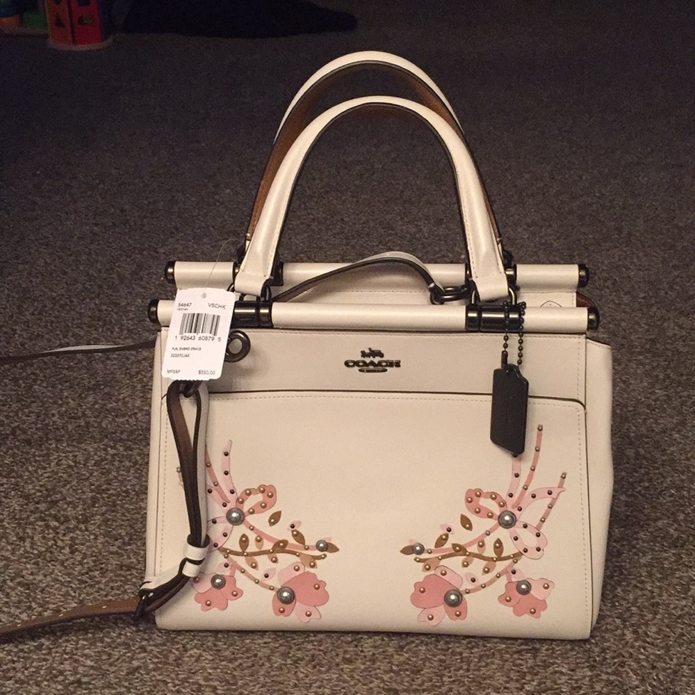 Coach embellished Grace bag Chalk $550